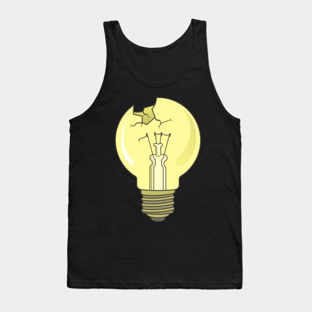 Broken Light Bulb Tank Top by sifis